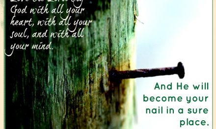 Finding God’s Presence ~ A Cap and A Nail