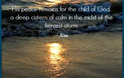 Finding God’s Presence ~ Like the Cushion of the Sea