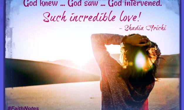 Faith Notes~ Shadia Hrichi: The God Who Sees Me