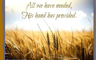 Finding God’s Presence ~ Thirsting After Him. That’s How We Gather His Provisions