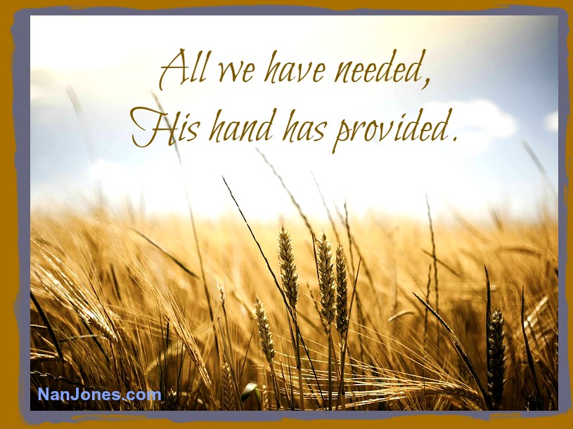 Finding God’s Presence ~ Thirsting After Him. That’s How We Gather His Provisions