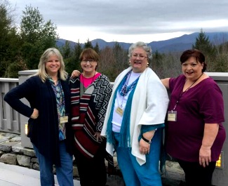 Pam and girlfriends at ACWC, writers' conference at The Cove.