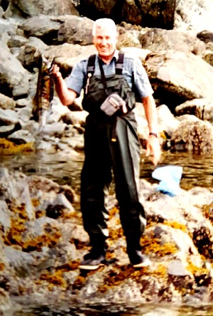 Norma's Daddy fishing in Alaska, 1995