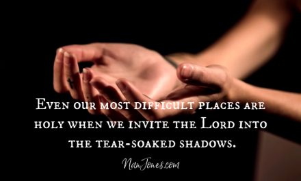 Holy Ground in a Stream Flowing Over Broken Branches